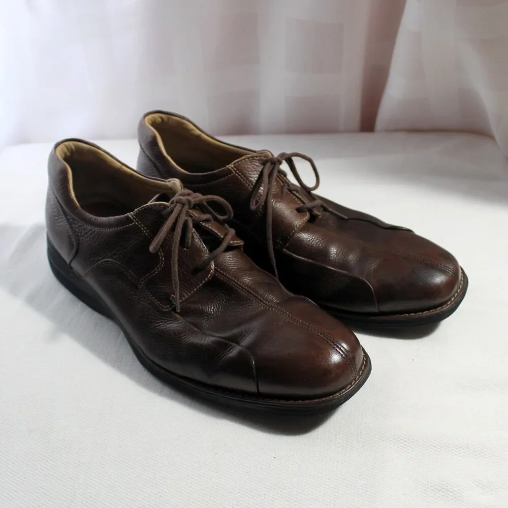 Johnston & Murphy Brown Shuler Bicycle Sheepskin Shoes 20-7223, Size 12
